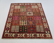 Handmade Antique, Vintage oriental Persian Bakhtiar rug - 200 X 150 cm